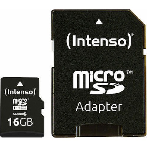 ΚΑΡΤΑ ΜΝΗΜΗΣ SD INTENSO 3413470 16GB & ADAPTER